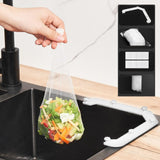 Maxbell Triangle Holder Filter 50Pcs Sink Filter Net Elastic for Leftover Garbage White