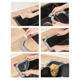 Maxbell Triangle Holder Filter 50Pcs Sink Filter Net Elastic for Leftover Garbage Gray
