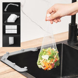 Maxbell Triangle Holder Filter 50Pcs Sink Filter Net Elastic for Leftover Garbage Gray