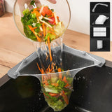 Maxbell Triangle Holder Filter 50Pcs Sink Filter Net Elastic for Leftover Garbage Gray