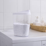 Maxbell Transparent Laundry Detergent Box with Lid for Cabinets Closet Household