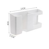 Maxbell TV Remote Control Storage Phone Plug Holder for Home Kitchen Bedroom White