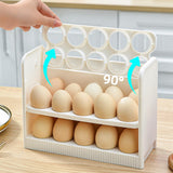 Maxbell 30 Grid Egg Container Fridge Eggs Organizers for Cabinet Shelf Countertop
