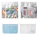 Maxbell Fridge Storage Mesh Bag Hanging with Hook Multi Function for Wall Doors White