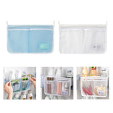 Maxbell Fridge Storage Mesh Bag Hanging with Hook Multi Function for Wall Doors White