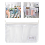 Maxbell Fridge Storage Mesh Bag Hanging with Hook Multi Function for Wall Doors White