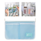 Maxbell Fridge Storage Mesh Bag Hanging with Hook Multi Function for Wall Doors Blue