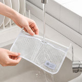 Maxbell Fridge Storage Mesh Bag Hanging with Hook Multi Function for Wall Doors Blue