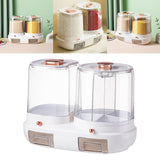 Maxbell Rotating Rice Dispenser Storage Container for Barley Mung Beans Small Grains White