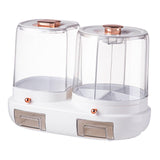 Maxbell Rotating Rice Dispenser Storage Container for Barley Mung Beans Small Grains White