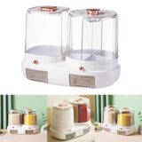 Maxbell Rotating Rice Dispenser Storage Container for Barley Mung Beans Small Grains White