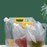 Maxbell 10Pcs Sealed Bag with Handle Organizer Food Storage Bag for Powders Snacks 1.5L