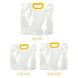 Maxbell 10Pcs Sealed Bag with Handle Organizer Food Storage Bag for Powders Snacks 1.5L