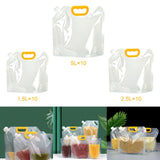 Maxbell 10Pcs Sealed Bag with Handle Organizer Food Storage Bag for Powders Snacks 1.5L