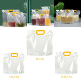 Maxbell 10Pcs Sealed Bag with Handle Organizer Food Storage Bag for Powders Snacks 1.5L