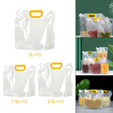 Maxbell 10Pcs Sealed Bag with Handle Organizer Food Storage Bag for Powders Snacks 1.5L