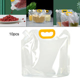 Maxbell 10Pcs Sealed Bag with Handle Organizer Food Storage Bag for Powders Snacks 2.5L
