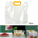 Maxbell 10Pcs Sealed Bag with Handle Organizer Food Storage Bag for Powders Snacks 2.5L