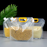 Maxbell 10Pcs Sealed Bag with Handle Organizer Food Storage Bag for Powders Snacks 2.5L