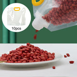 Maxbell 10Pcs Sealed Bag with Handle Organizer Food Storage Bag for Powders Snacks 2.5L