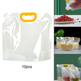Maxbell 10Pcs Sealed Bag with Handle Organizer Food Storage Bag for Powders Snacks 2.5L