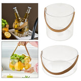 Maxbell Ice Bucket PU Leather Handle Drink Tub Container for Picnic Pub Household Small