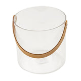 Maxbell Ice Bucket PU Leather Handle Drink Tub Container for Picnic Pub Household Small