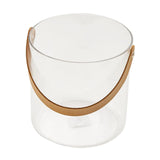 Maxbell Ice Bucket PU Leather Handle Drink Tub Container for Picnic Pub Household Small