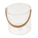 Maxbell Ice Bucket PU Leather Handle Drink Tub Container for Picnic Pub Household Small