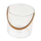 Maxbell Ice Bucket PU Leather Handle Drink Tub Container for Picnic Pub Household Small