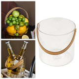 Maxbell Ice Bucket PU Leather Handle Drink Tub Container for Picnic Pub Household Small