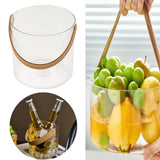 Maxbell Ice Bucket PU Leather Handle Drink Tub Container for Picnic Pub Household Small