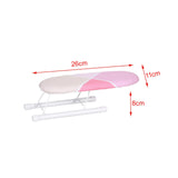 Maxbell Portable Ironing Board Foldable Legs Compact Anti Slip for Dorm Desk Pink