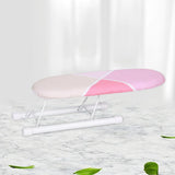 Maxbell Portable Ironing Board Foldable Legs Compact Anti Slip for Dorm Desk Pink