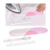 Maxbell Portable Ironing Board Foldable Legs Compact Anti Slip for Dorm Desk Pink