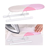 Maxbell Portable Ironing Board Foldable Legs Compact Anti Slip for Dorm Desk Pink