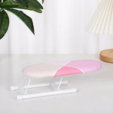 Maxbell Portable Ironing Board Foldable Legs Compact Anti Slip for Dorm Desk Pink