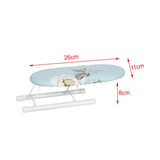 Maxbell Portable Ironing Board Foldable Legs Compact Anti Slip for Dorm Desk Light Blue