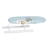Maxbell Portable Ironing Board Foldable Legs Compact Anti Slip for Dorm Desk Light Blue