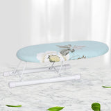 Maxbell Portable Ironing Board Foldable Legs Compact Anti Slip for Dorm Desk Light Blue