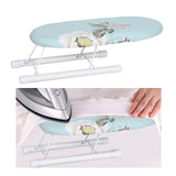 Maxbell Portable Ironing Board Foldable Legs Compact Anti Slip for Dorm Desk Light Blue