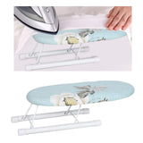 Maxbell Portable Ironing Board Foldable Legs Compact Anti Slip for Dorm Desk Light Blue