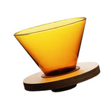 Maxbell Glass Pour Over Coffee Dripper Coffee Filter Coffee Machine Accessories Yellow