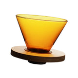 Maxbell Glass Pour Over Coffee Dripper Coffee Filter Coffee Machine Accessories Yellow