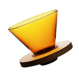 Maxbell Glass Pour Over Coffee Dripper Coffee Filter Coffee Machine Accessories Yellow