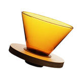 Maxbell Glass Pour Over Coffee Dripper Coffee Filter Coffee Machine Accessories Yellow
