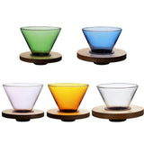 Maxbell Glass Pour Over Coffee Dripper Coffee Filter Coffee Machine Accessories Yellow