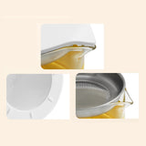Maxbell Transparent Oil Bottle with Filter Storage Tank 1L Fat Separator and Lid White
