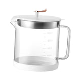 Maxbell Transparent Oil Bottle with Filter Storage Tank 1L Fat Separator and Lid White