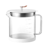 Maxbell Transparent Oil Bottle with Filter Storage Tank 1L Fat Separator and Lid White
